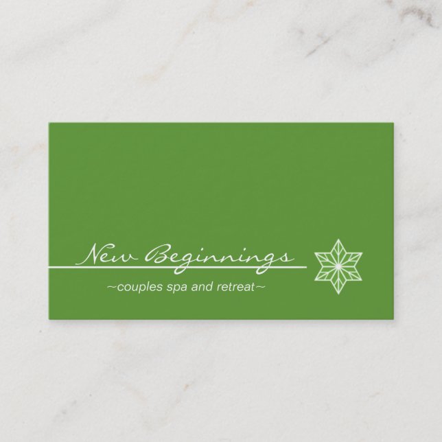 Sleek Starlight Business Card, Kelly Green Business Card (Front)