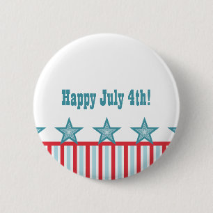 Sleek Stars and Stripes Button