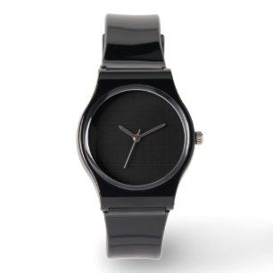 Sleek Stealth Black Carbon Micro Tech Texture Watch