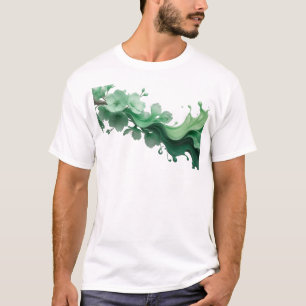 Sleek & Stylish ABSTRACT FLOWER Wearable Art T-Shirt