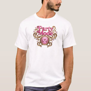 Sleek & Stylish Pink PARTY MODE ON Art Design T-Shirt