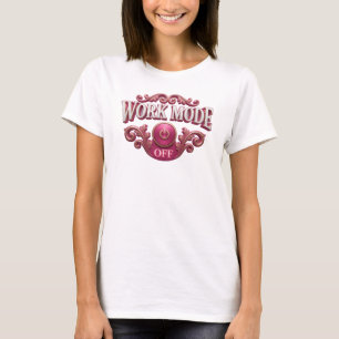 Sleek & Stylish Red WORK MODE OFF Graphic Tee