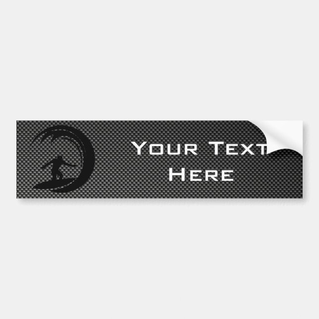 Sleek Surfing Bumper Sticker (Front)