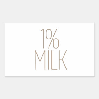 Sleek Tan 1% Milk Rectangular Sticker