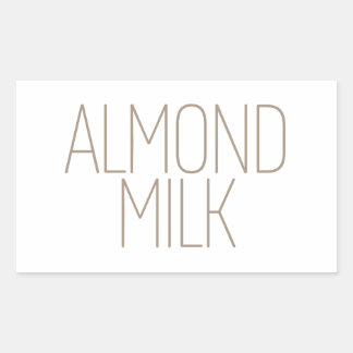 Sleek Tan Almond Milk Rectangular Sticker