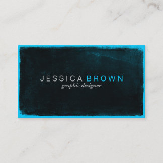 Sleek Teal Modern Chalkboard Vintage Business Card