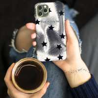 Sleek "Thank my lucky stars" Silver Black Stars