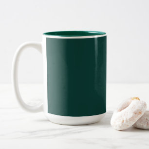 Sleek Two-Tone Mug in Deep Hunter Green Finish