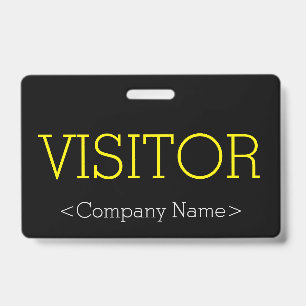 Sleek "VISITOR" Badge ID Badge