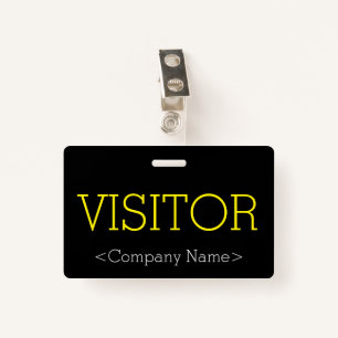 Sleek "VISITOR" Badge ID Badge