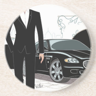 Sleek White Coaster