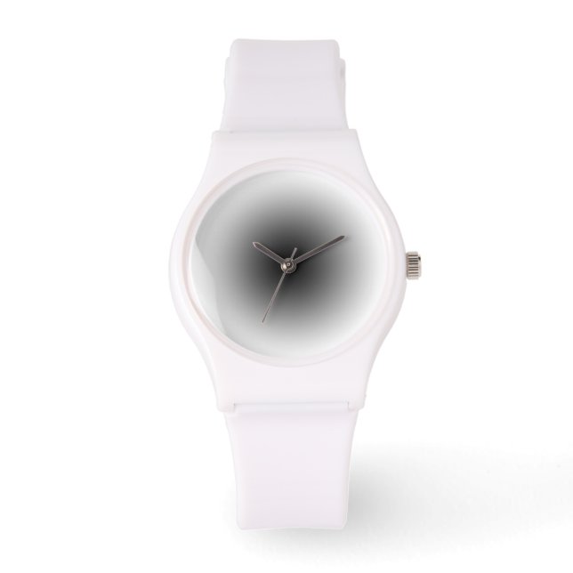 Sleek White Minimalist Wristwatch - Modern Unisex  (Front)