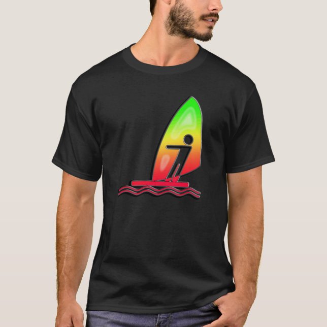 Sleek Windsurfing T-Shirt (Front)