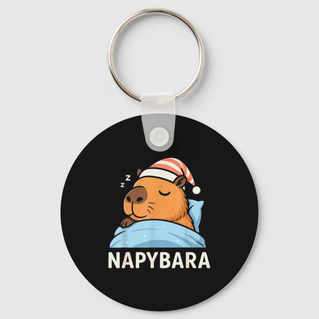Sleeng Capybara Napybara Sleepshirt Pajamas Boys G Key Ring (Front)