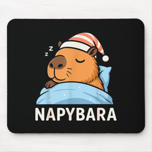 Sleeng Capybara Napybara Sleepshirt Pajamas Boys G Mouse Mat (Front)