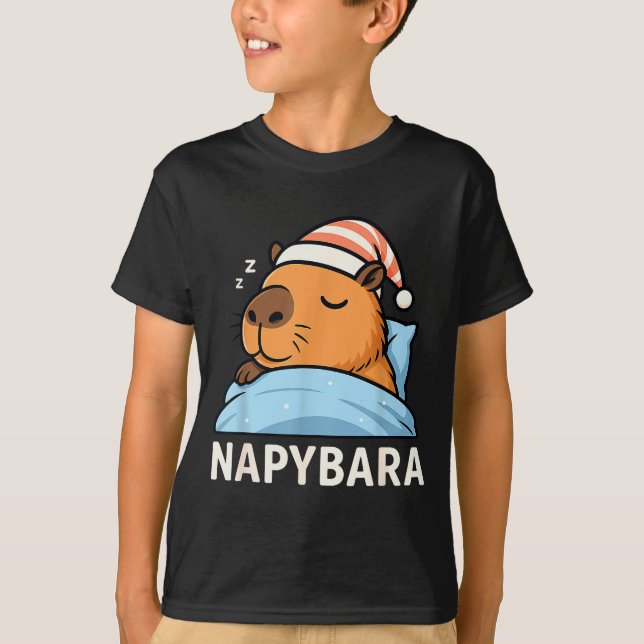 Sleeng Capybara Napybara Sleepshirt Pajamas Boys G T-Shirt (Front)