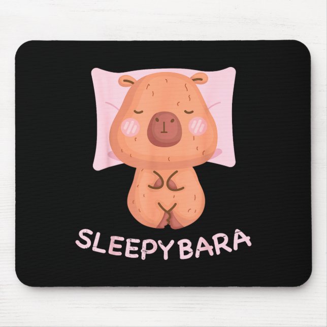 Sleeng Capybara Pajamas Nightgown Sleepybara Roden Mouse Mat (Front)