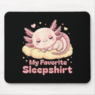 Sleeng Pajamas Axolotl Favorite Sleepshirt Women G Mouse Mat