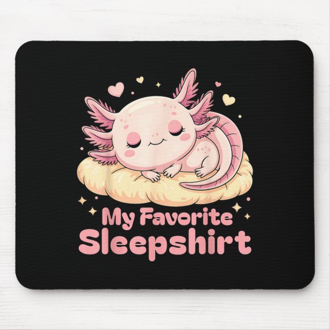 Sleeng Pajamas Axolotl Favorite Sleepshirt Women G Mouse Mat (Front)