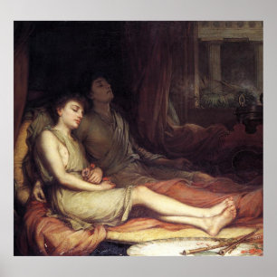 SLeEP AnD HiS HaLF-BRoTHER DeATH , by J Waterhouse Poster