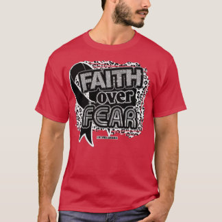 Sleep Apnoea Awareness Ribbon Faith Over Fear Leop T-Shirt