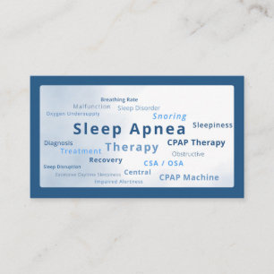 Sleep apnoea cpap machine therapy CSA OSA Business Card