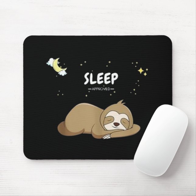 Sleep Approved Sloth - Sleeping Clothes - Sleep  Mouse Mat (With Mouse)