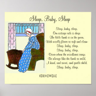 "Sleep, Baby, Sleep" Vintage Poster