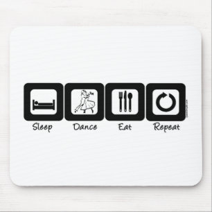 Sleep Ballroom Eat Repeat Mouse Mat