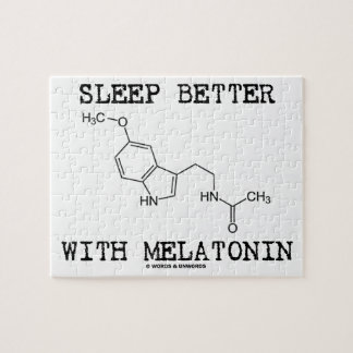 Sleep Better With Melatonin (Chemical Molecule) Jigsaw Puzzle
