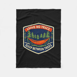 Sleep between trees funny hammock camping trail fleece blanket