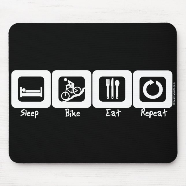 Sleep Bike Eat Repeat Mouse Mat (Front)