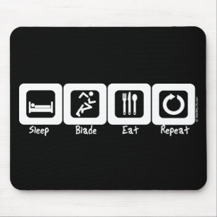 Sleep Blade Eat Repeat Mouse Mat