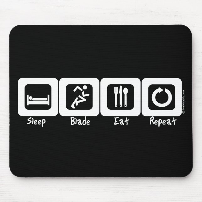 Sleep Blade Eat Repeat Mouse Mat (Front)