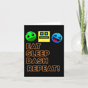 Sleep Dash Repeat Video Game Geometry Video Gamer  Card