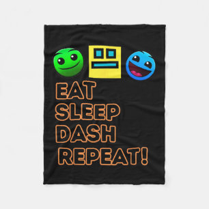 Sleep Dash Repeat Video Game Geometry Video Gamer  Fleece Blanket