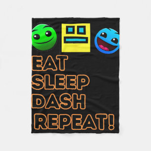 Sleep Dash Repeat Video Game Geometry Video Gamer  Fleece Blanket