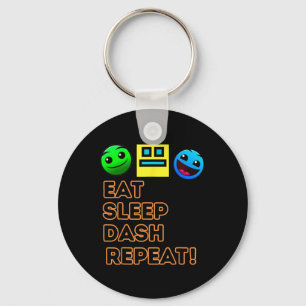 Sleep Dash Repeat Video Game Geometry Video Gamer  Key Ring