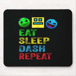 Sleep Dash Repeat Video Game Geometry Video Gamer  Mouse Mat
