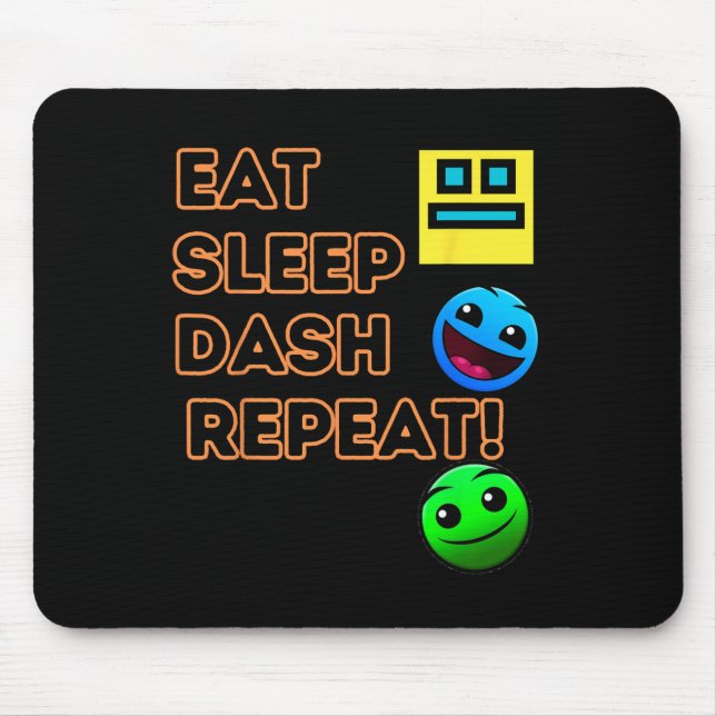 Sleep Dash Repeat Video Game Geometry Video Gamer  Mouse Mat (Front)