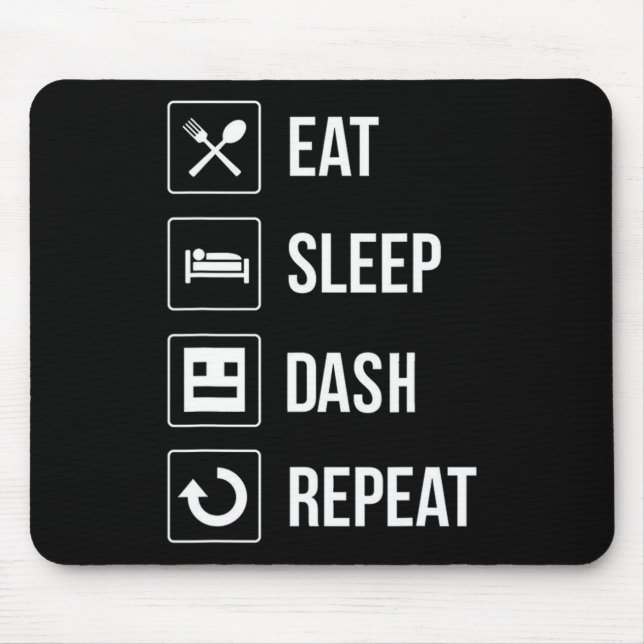 Sleep Dash Repeat Video Game Geometry Video Gamer  Mouse Mat (Front)
