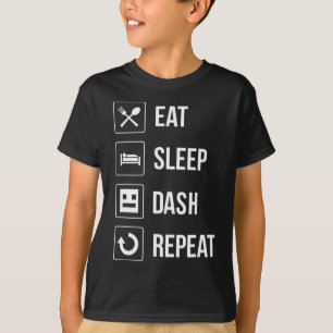 Sleep Dash Repeat Video Game Geometry Video Gamer T-Shirt