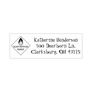 Sleep Deprived Parent Address Self-inking Stamp