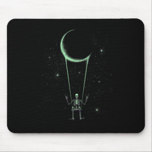 Sleep Deprived Rely Alive Funny Skeleton Halloween Mouse Mat