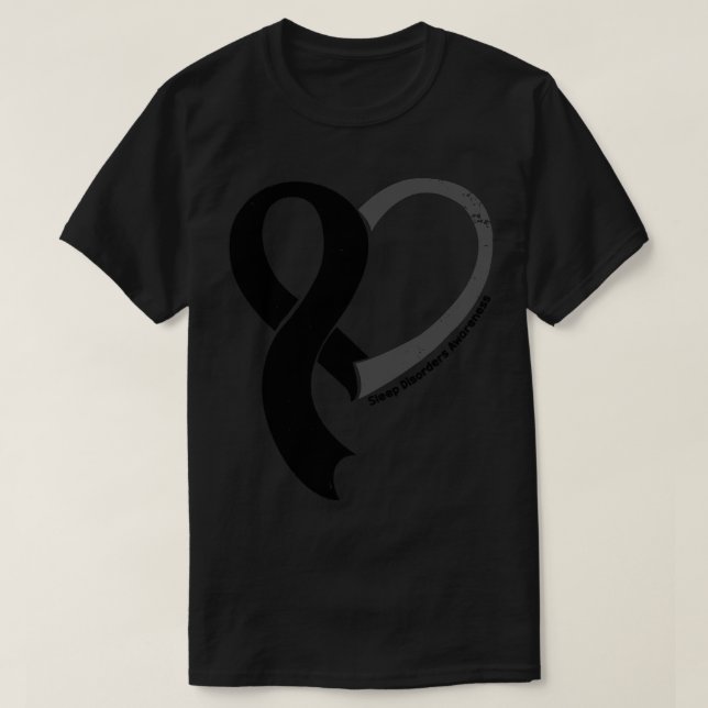 Sleep Disorders Awareness Hope Love Heart Ribbon H T-Shirt (Design Front)
