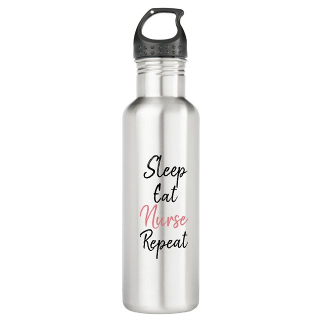 Sleep Eat Nurse Repeat Trendy   710 Ml Water Bottle (Front)