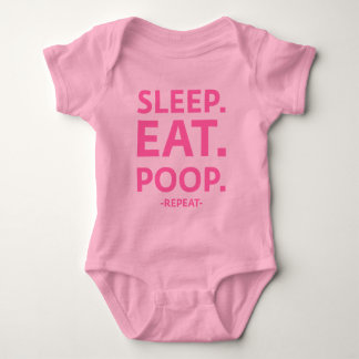 Sleep. Eat. Poop. Repeat. Baby Bodysuit