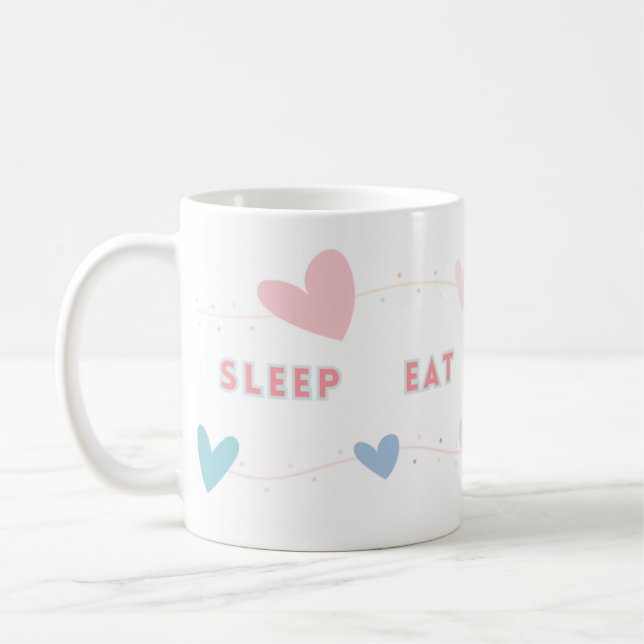 Sleep Eat Read Repeat Mug (Left)