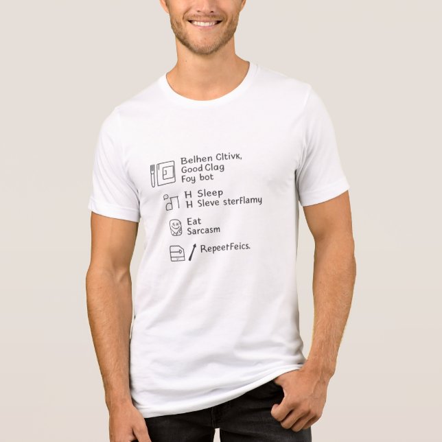 "Sleep. Eat. Sarcasm. Repeat. – Funny Sarcastic T- Tri-Blend Shirt (Front)