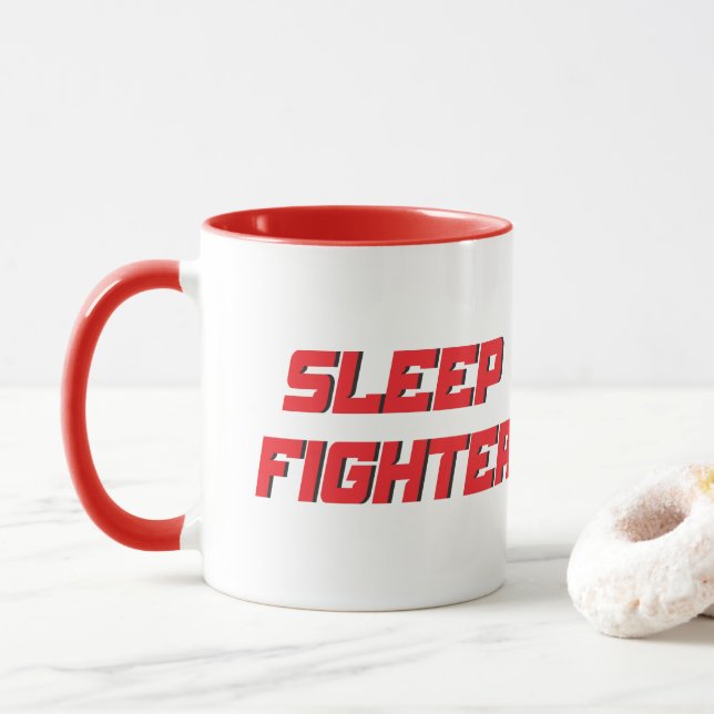 Sleep fighter funny sleepless mug (With Donut)